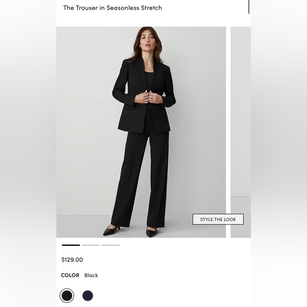 NWT Ann Taylor Black The Trouser in Seasonless Stretch - Size 10